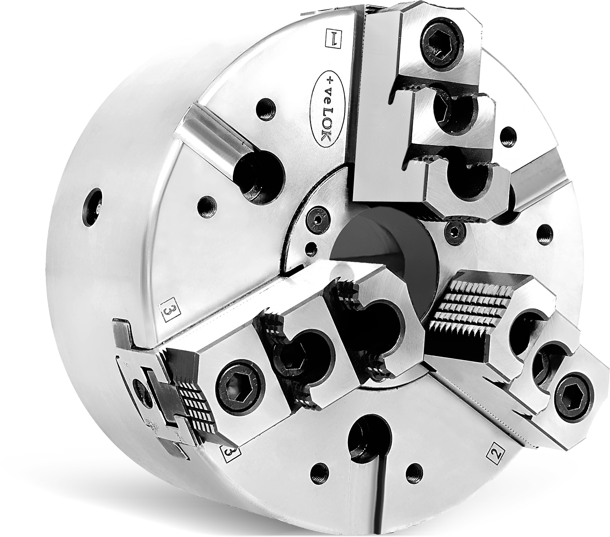 3 JAWS POWER CHUCK WITH LARGE THROUGH HOLE